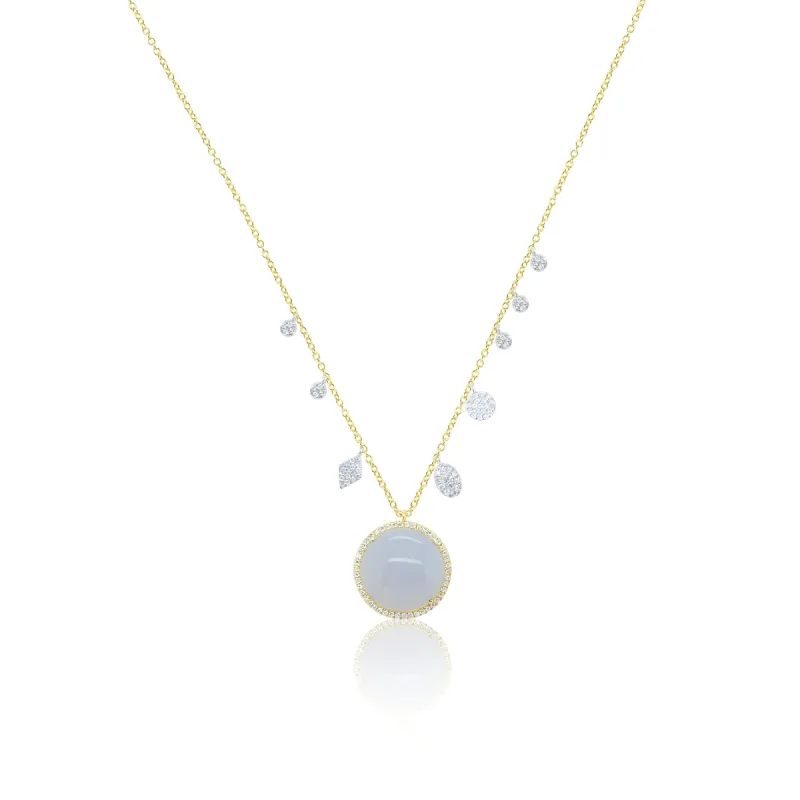Two Tone Chalcedony and Diamond Charm Necklace sold by Meira T