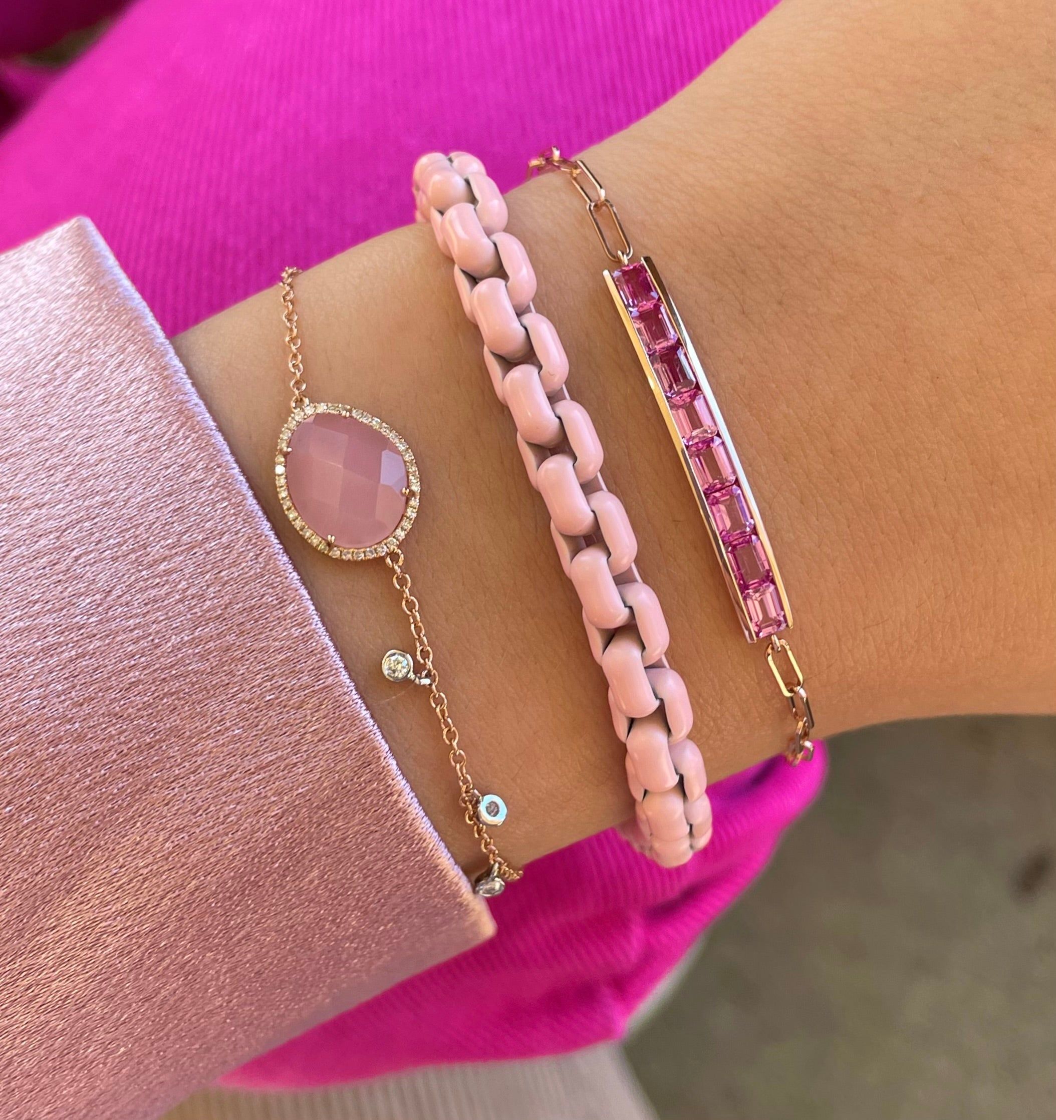 Pink Opal Bezel Bracelet sold by Meira T product image thumbnail 2