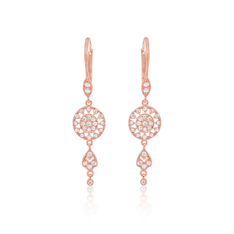 Rose Gold Wheel Earrings sold by Meira T
