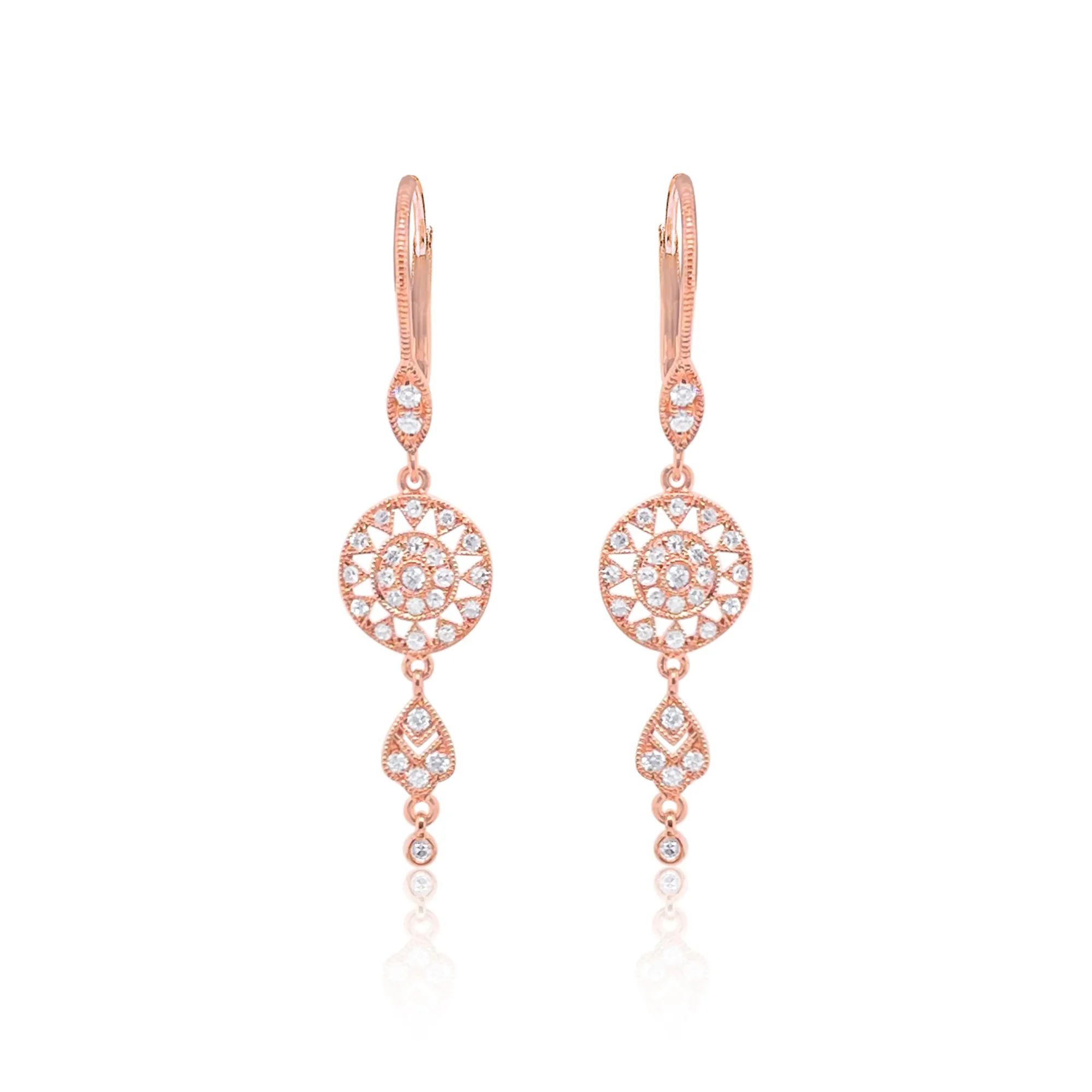 Rose Gold Wheel Earrings sold by Meira T