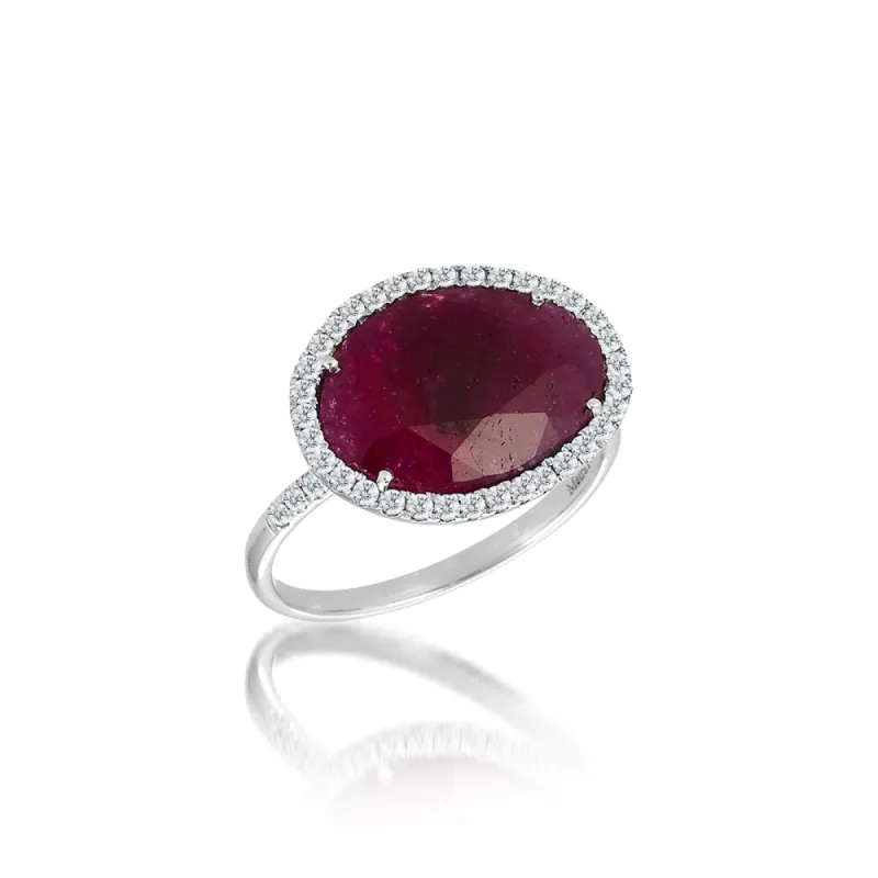 White Gold Ruby Ring sold by Meira T