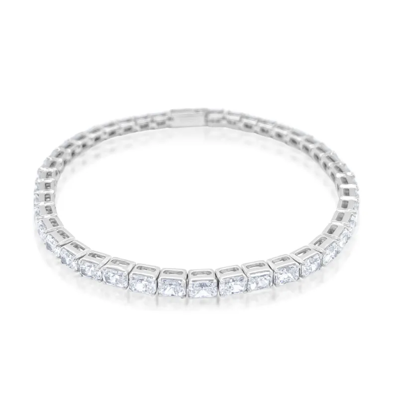 Lab Grown Tennis Bracelet | 8.5 Carat Emerald Cut sold by Meira T