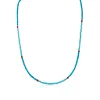 Turquoise Bead and Red Bead Boho Necklace sold by Meira T