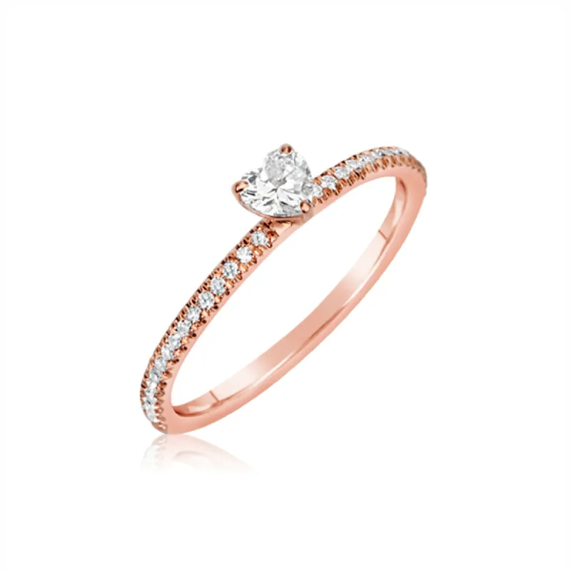 Diamond Pave Heart Ring sold by Meira T