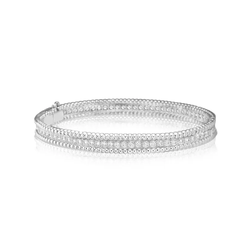 White Gold and Diamonds Bangle sold by Meira T