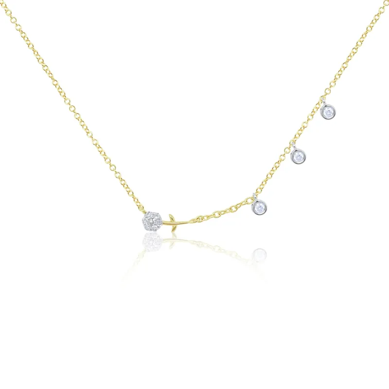 Dainty Yellow Gold Diamond Rose sold by Meira T