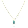 Yellow Gold Diamond Opal Necklace sold by Meira T