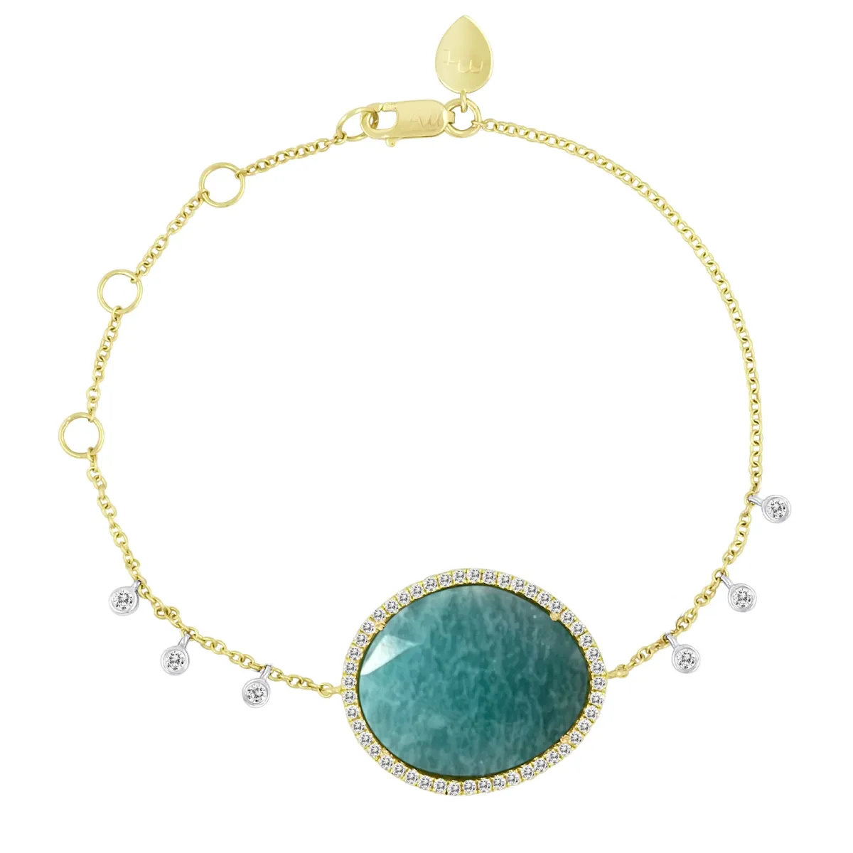 Yellow Gold Amazonite Bracelet sold by Meira T