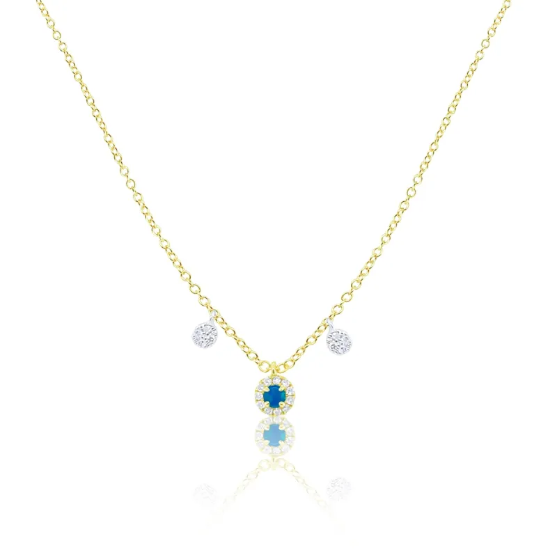 Dainty Yellow Gold Opal Necklace sold by Meira T