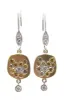 Yellow Gold Champagne Diamond Earrings sold by Meira T