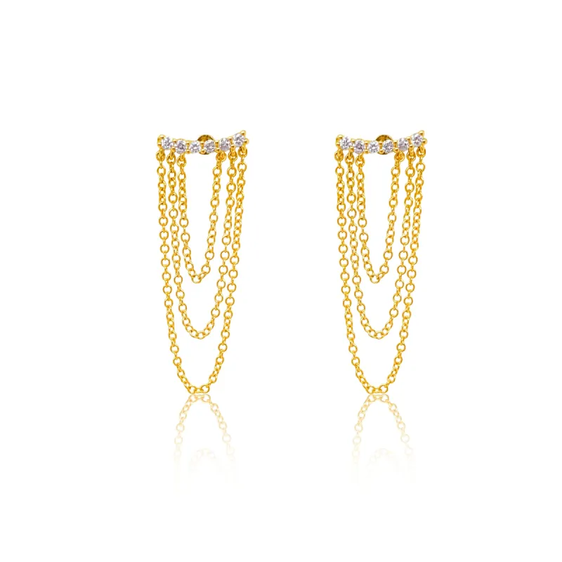 Fringe Ear Climber Studs sold by Meira T