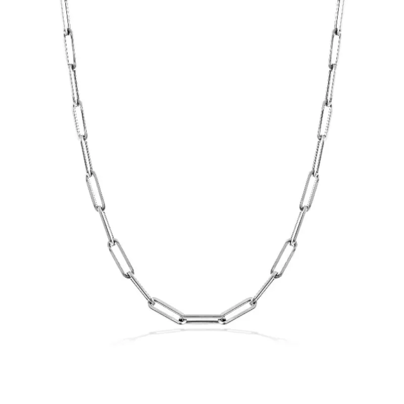 White Gold 10mm Chain Necklace sold by Meira T