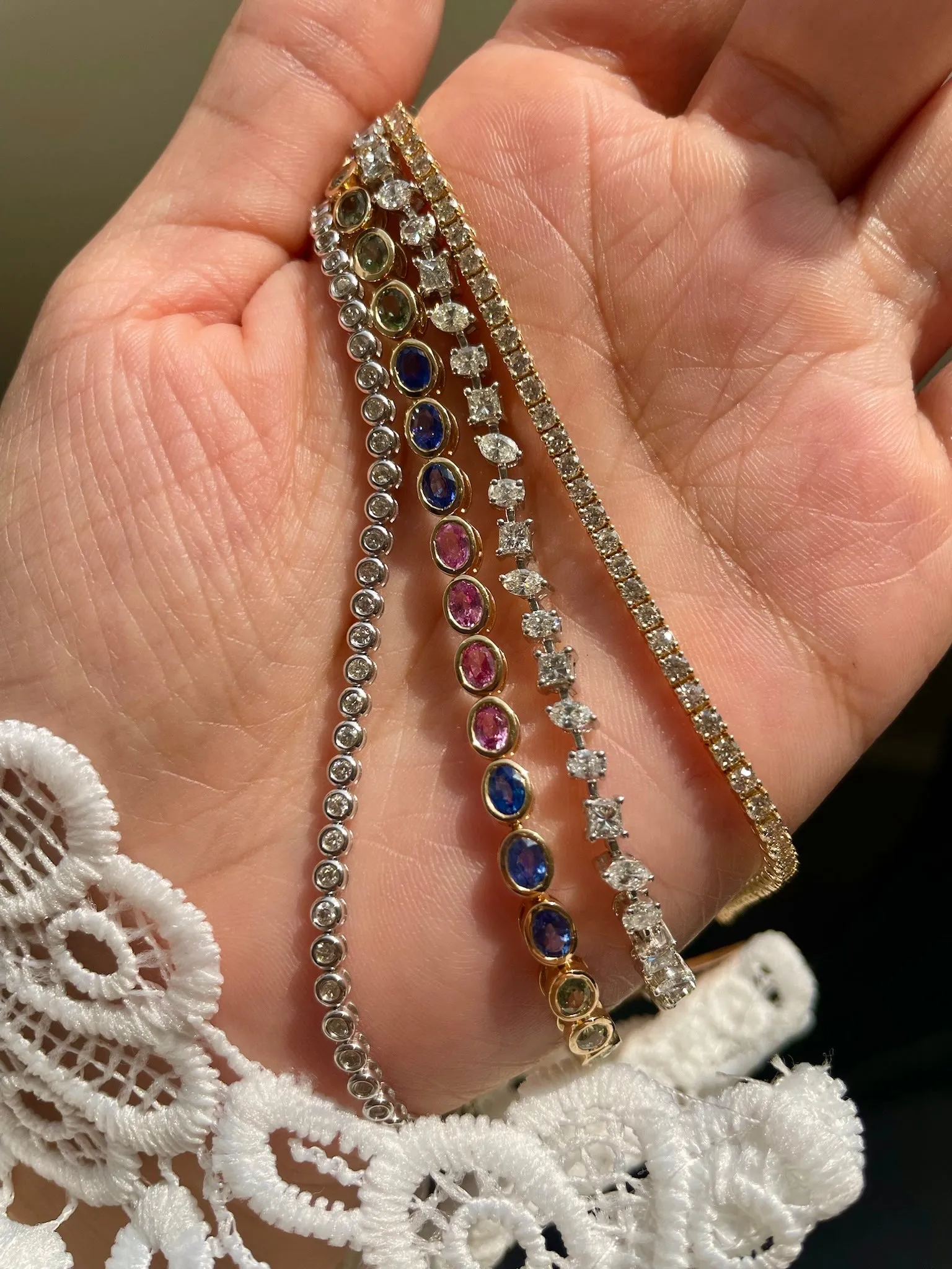 Multi Shape Diamond Tennis Bracelet ONLINE EXCLUSIVE sold by Meira T product image thumbnail 2