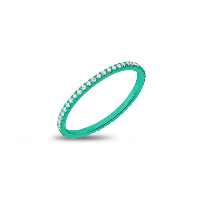Mermaid Green Delicate Eternity Band sold by Meira T