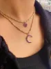 Yellow Gold Blue Sapphire Moon Charm *ONLINE EXCLUSIVE* sold by Meira T