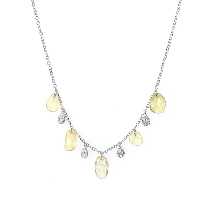 Sapphire and White Gold Diamond Necklace sold by Meira T