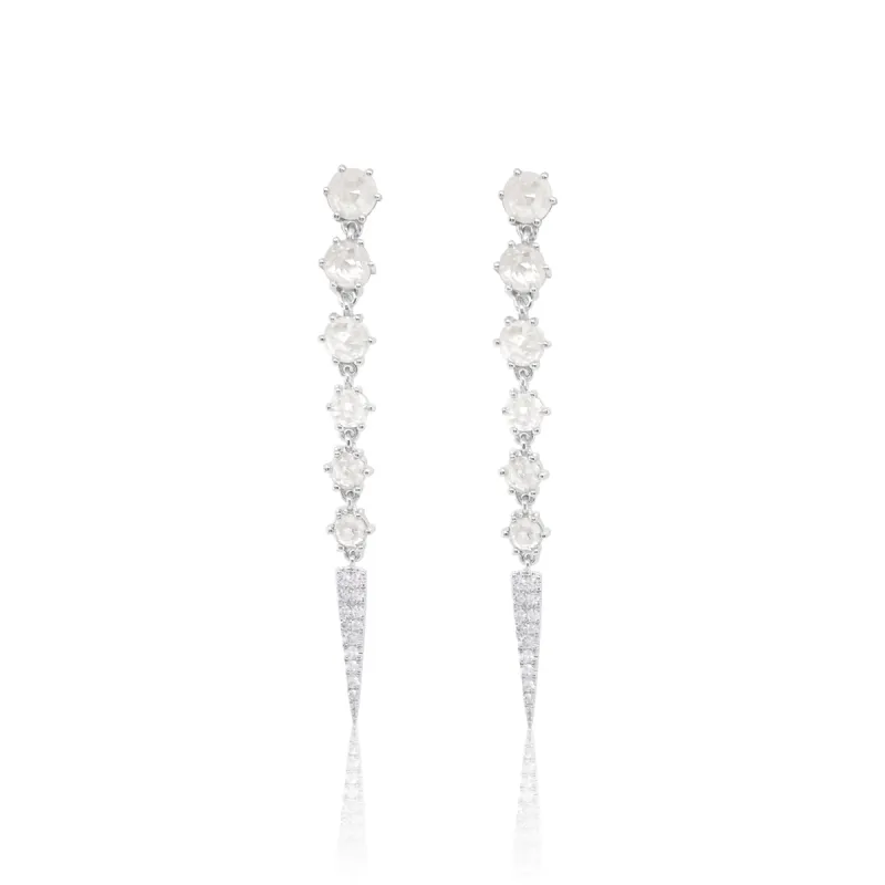 White Gold Ice Diamond Earrings sold by Meira T