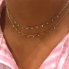 White Gold Choker with 10 Diamond Bezels sold by Meira T
