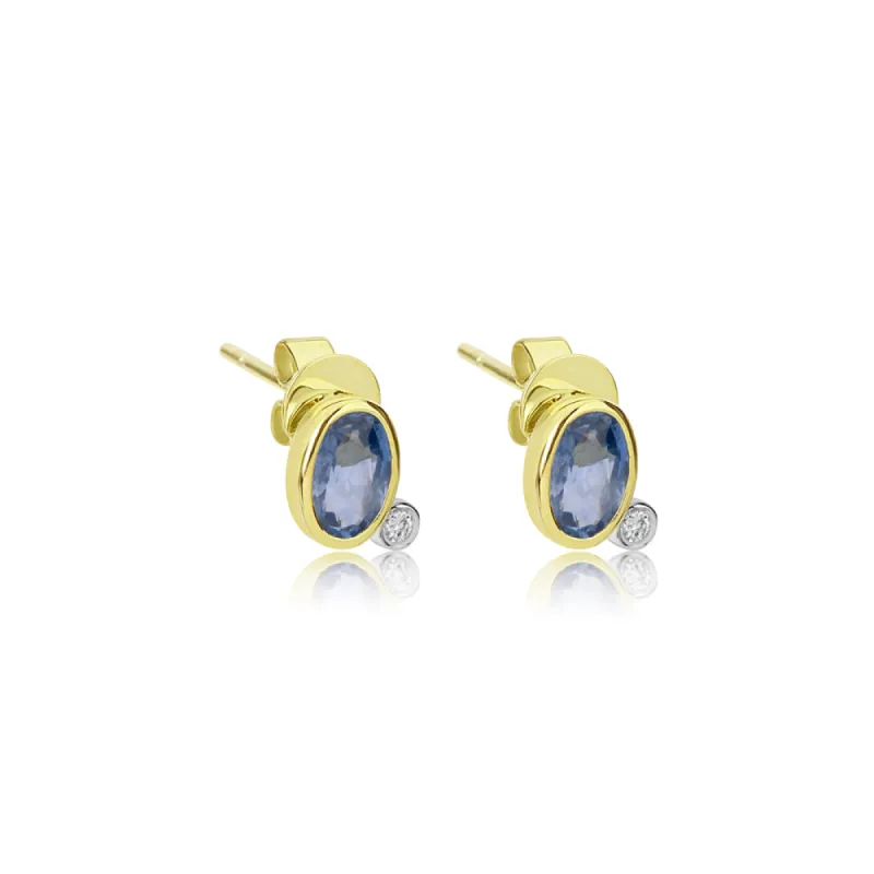 Sapphire Diamond Studs sold by Meira T