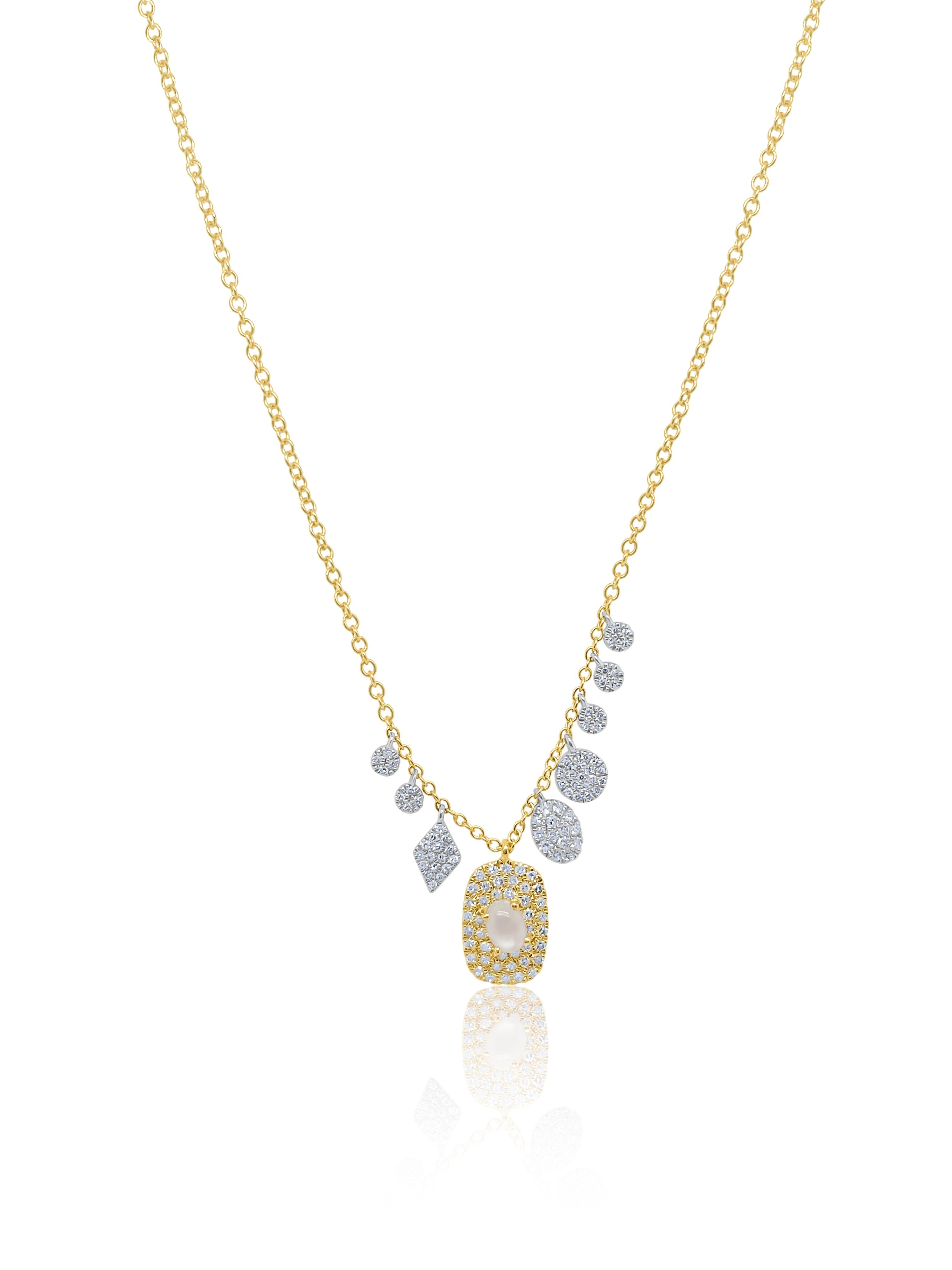 Yellow Gold And Moonstone Necklace sold by Meira T