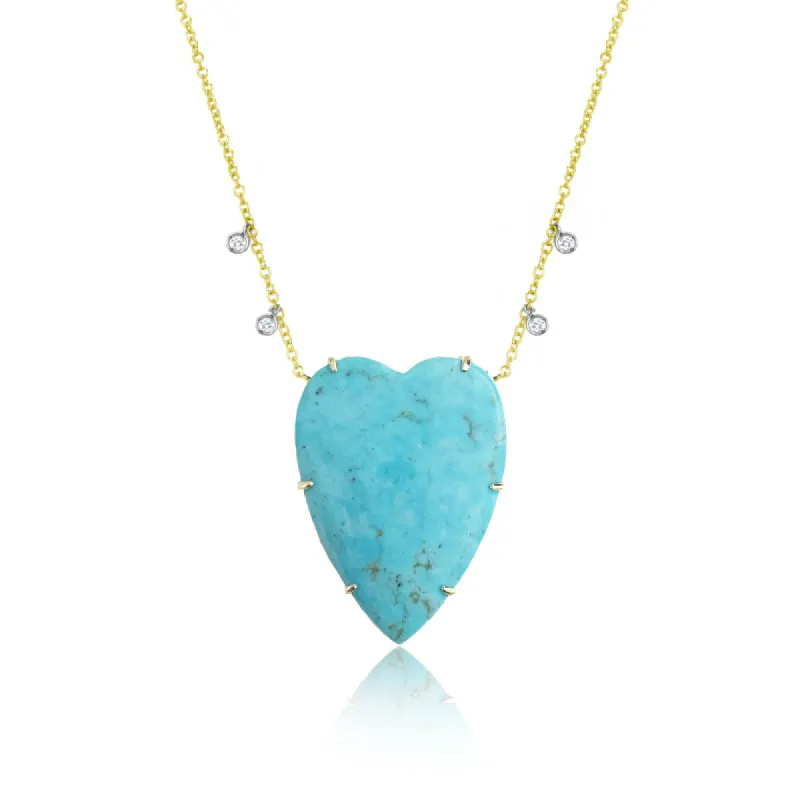 Turquoise Heart Necklace sold by Meira T