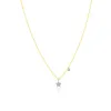 14k Two Tone Gold Dainty Diamond Star Necklace sold by Meira T