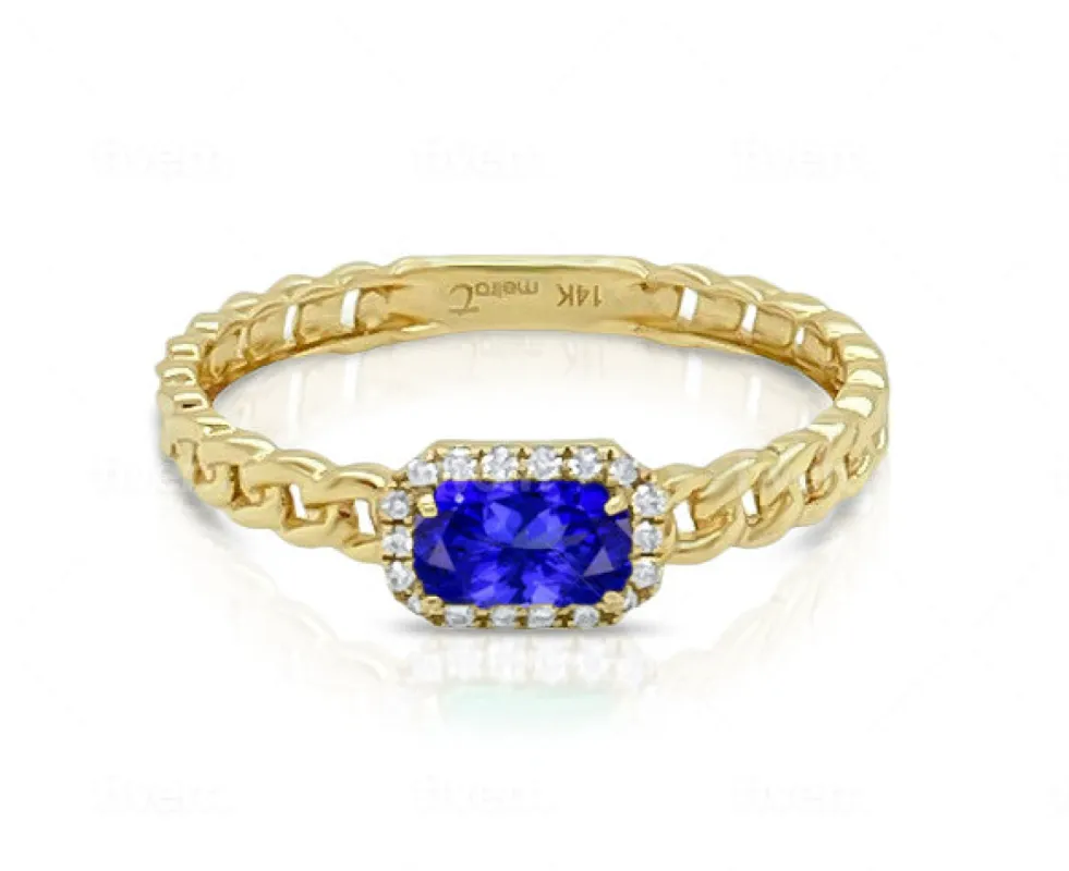 December Yellow Gold And Tanzanite Ring sold by Meira T