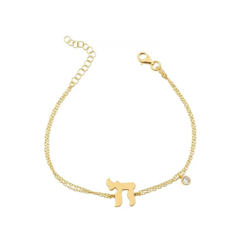 Gold Plated Chai Bracelet sold by Meira T