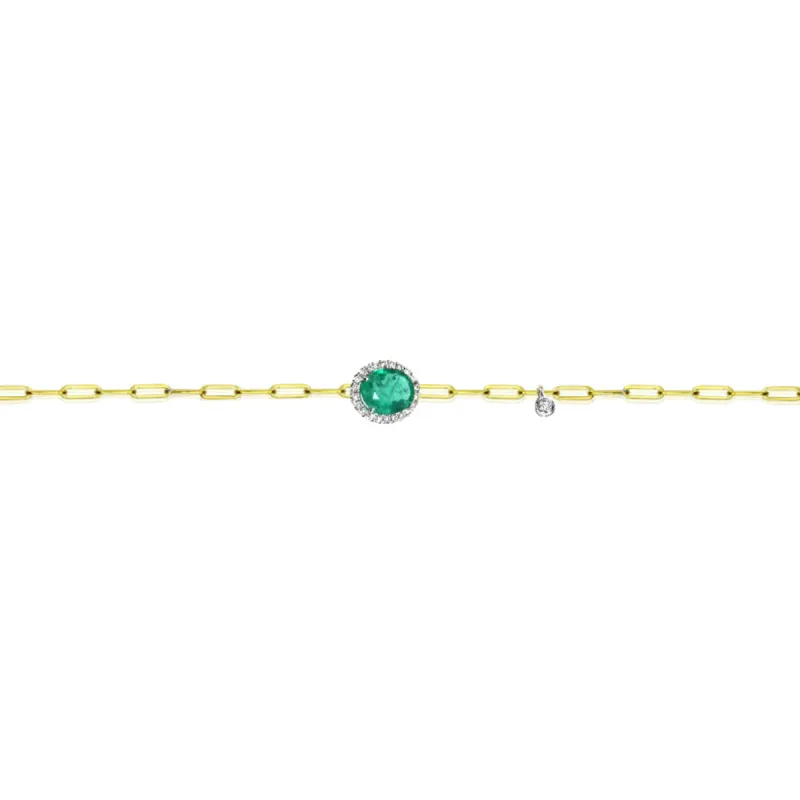 Emerald Paperclip Bracelet sold by Meira T