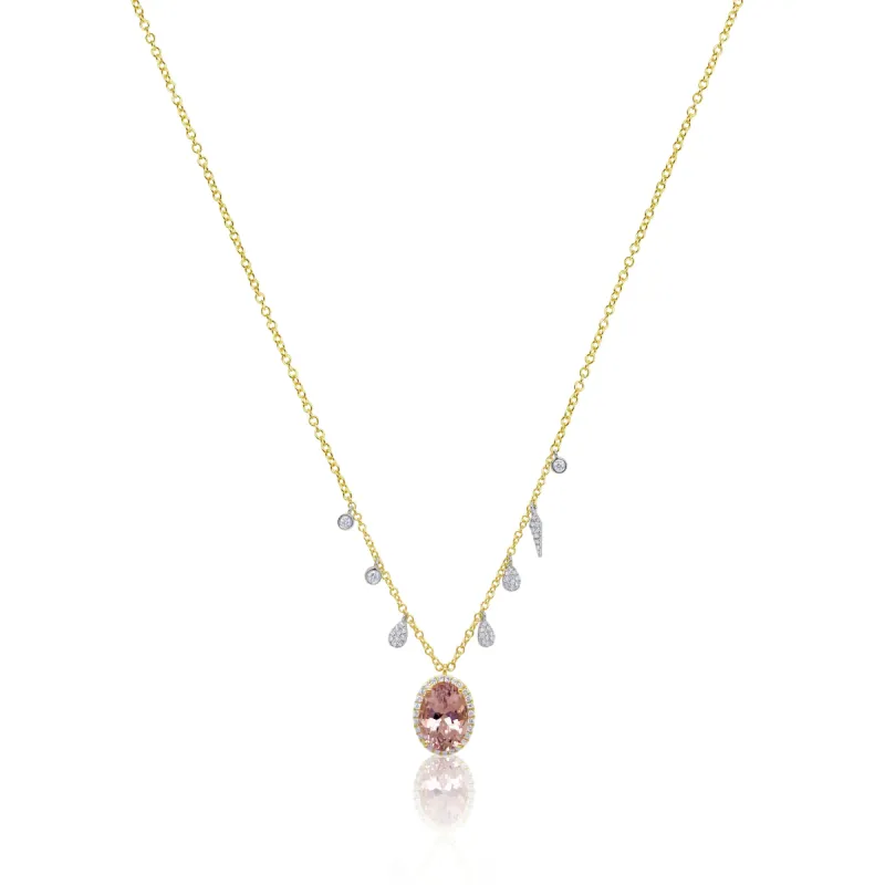 Yellow Gold Morganite Necklace sold by Meira T