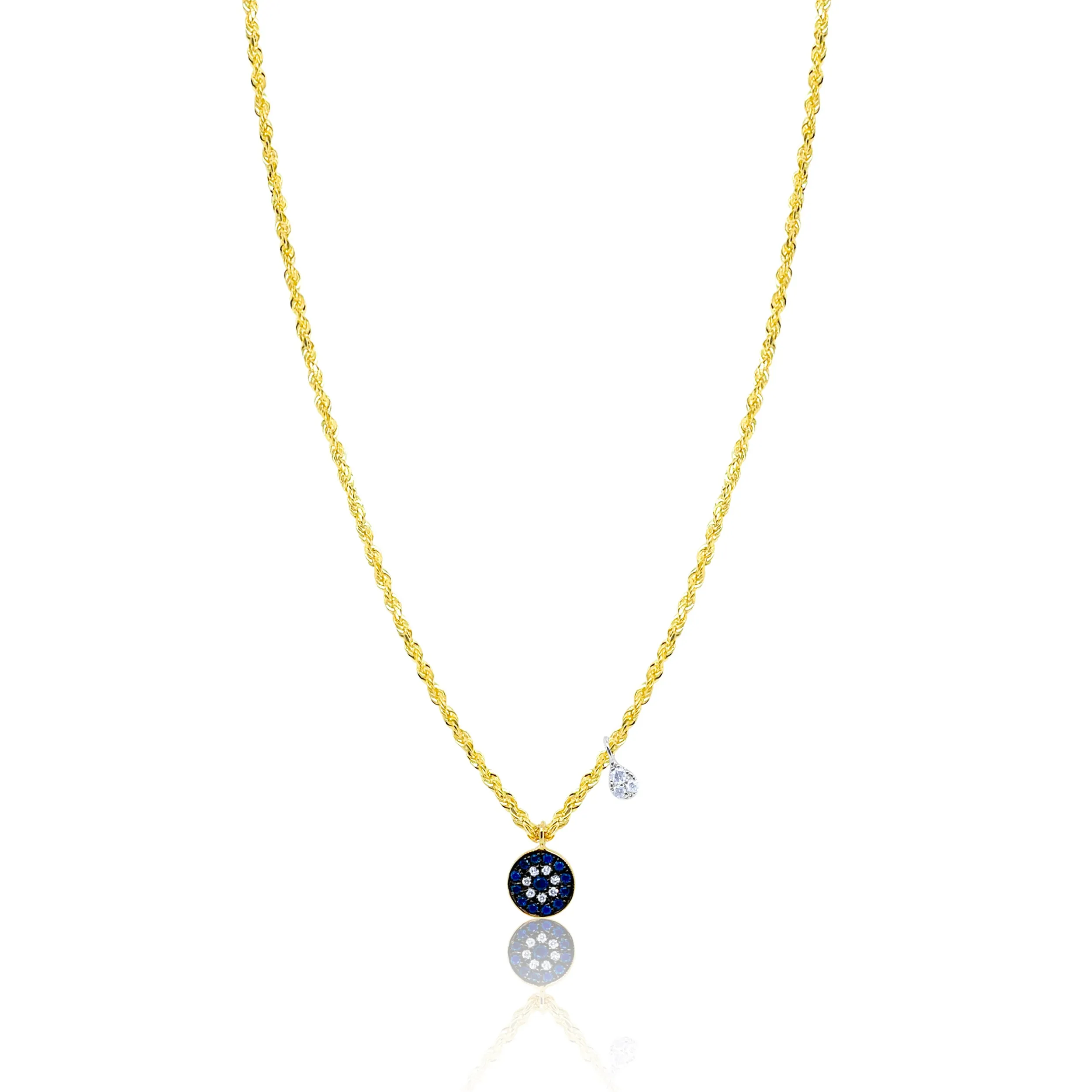 Blue Sapphire Evil Eye Barrel Chain sold by Meira T