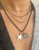 Black Box Chain with 18K Gold Fill Star and Medallion Charms  - ALL NEW BOUTIQUE EXCLUSIVE sold by Meira T