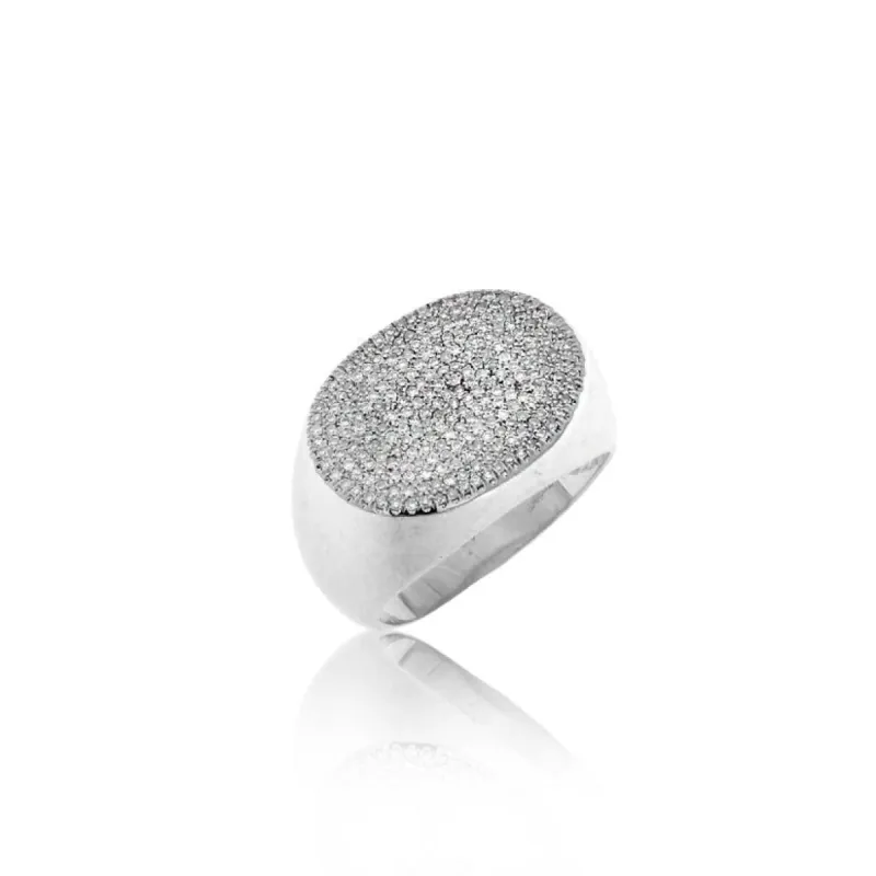 Pave Cocktail Ring White Gold sold by Meira T
