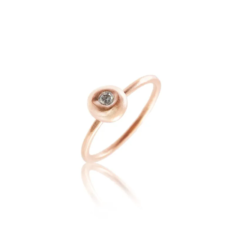 WHITE GOLD Gold Round Diamond Ring sold by Meira T