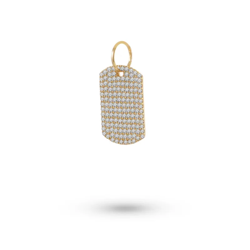 Dog Tag Diamond Charm sold by Meira T