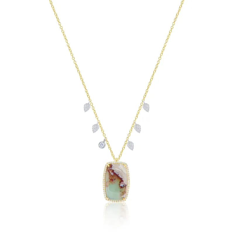 Yellow Gold and Diamond Aquaprase Necklace sold by Meira T