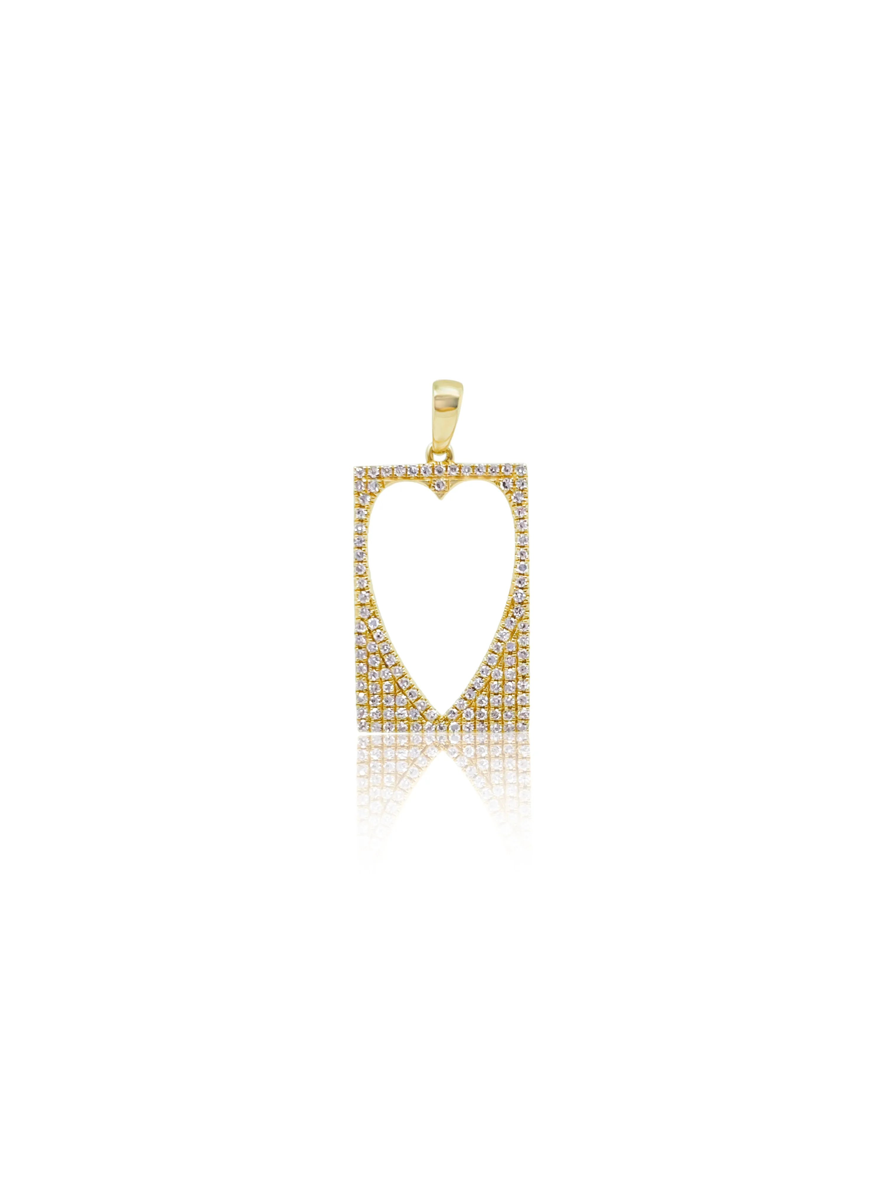 Yellow Gold Diamond Heart Charm sold by Meira T