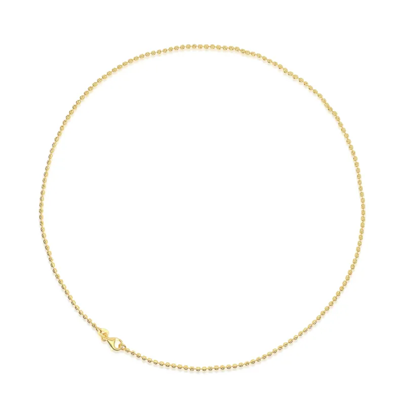 Dainty Yellow Gold Ball Pattern Layering Necklace sold by Meira T