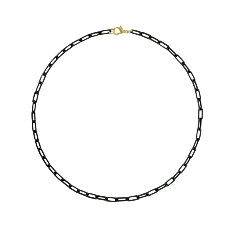Black Paperclip Chain Necklace sold by Meira T