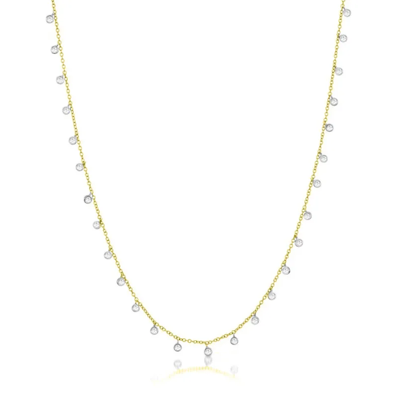 Meira T Signature Necklace with Diamond Bezels sold by Meira T