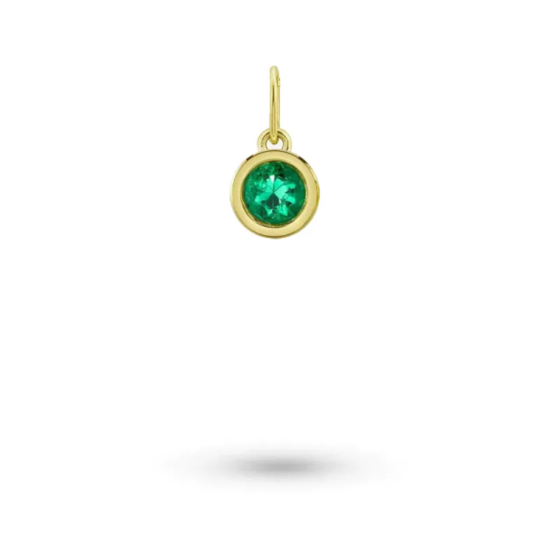 Bezel Set Emerald Charm sold by Meira T