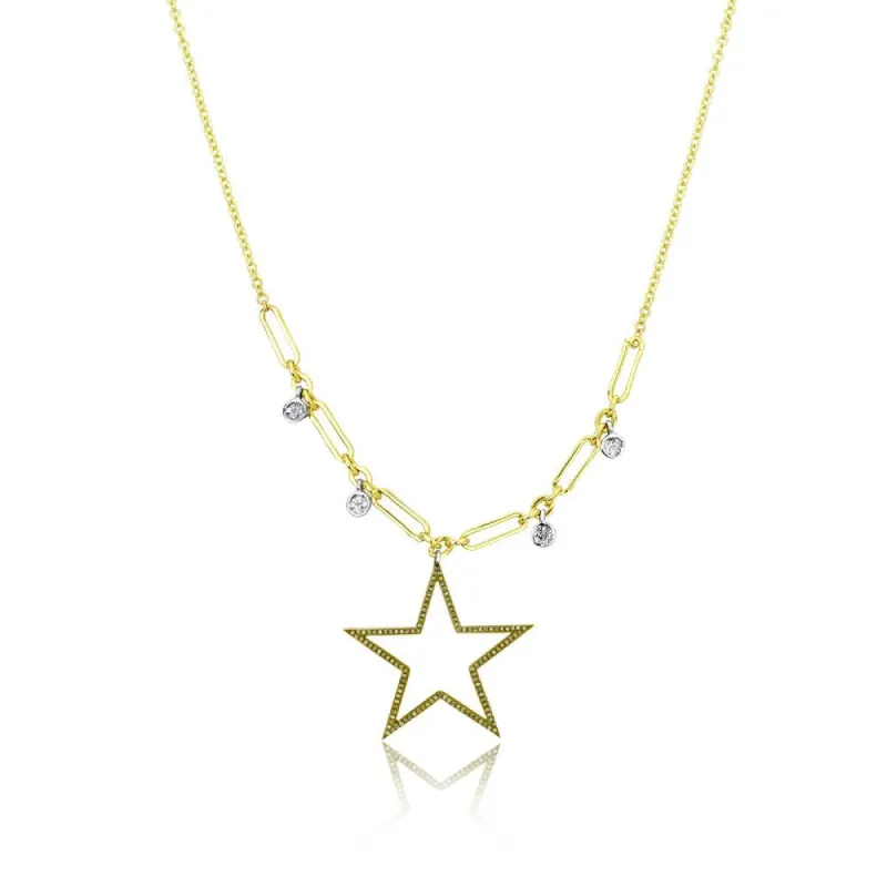 Champagne Diamond Star Necklace sold by Meira T