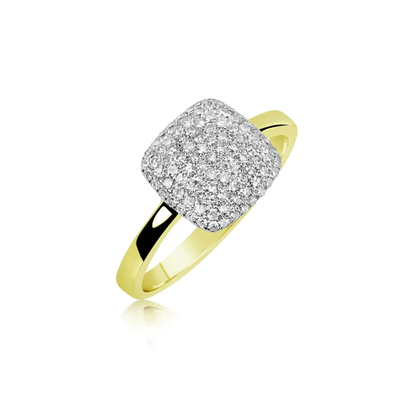 Diamond Square Ring size 6.5 sold by Meira T