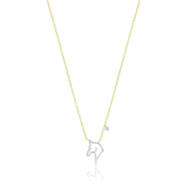 Diamond Horse Necklace sold by Meira T