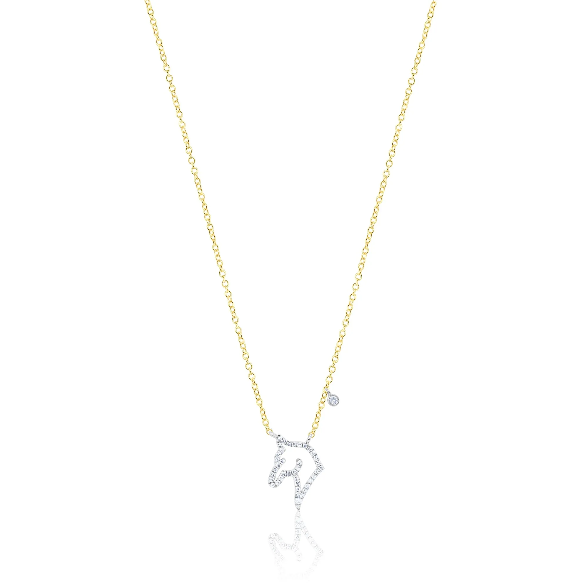 Diamond Horse Necklace sold by Meira T