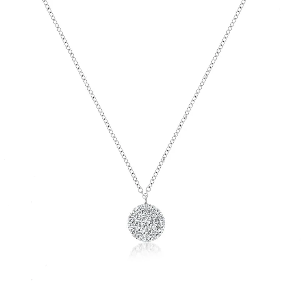 14kt Yellow and White Gold Diamond Disc Necklace sold by Meira T product image thumbnail 3