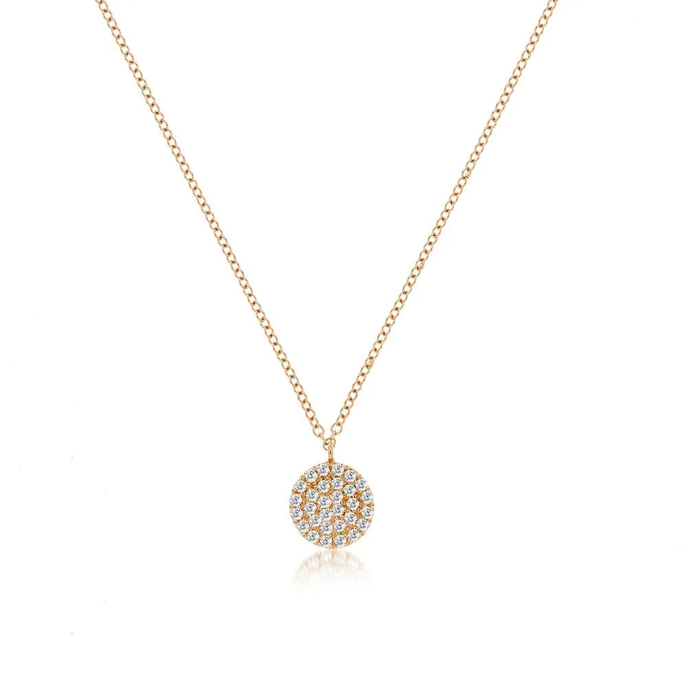 14kt Yellow and White Gold Diamond Disc Necklace sold by Meira T product image thumbnail 2