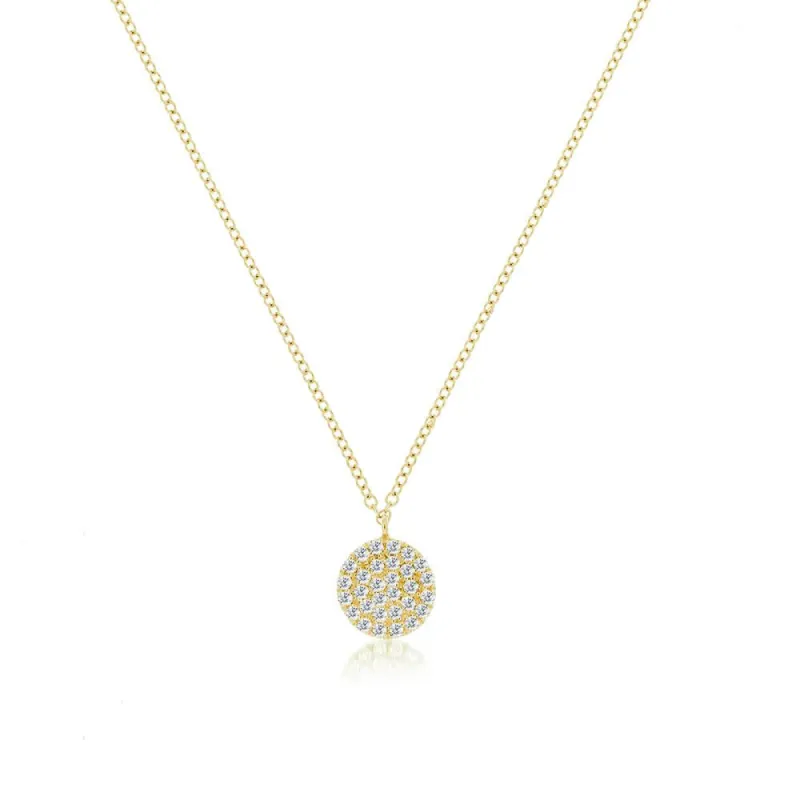 Diamond Disc Necklace sold by Meira T
