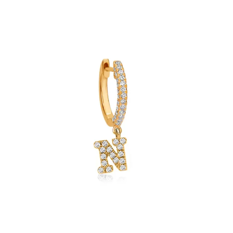 Rose gold Initial Huggies sold by Meira T