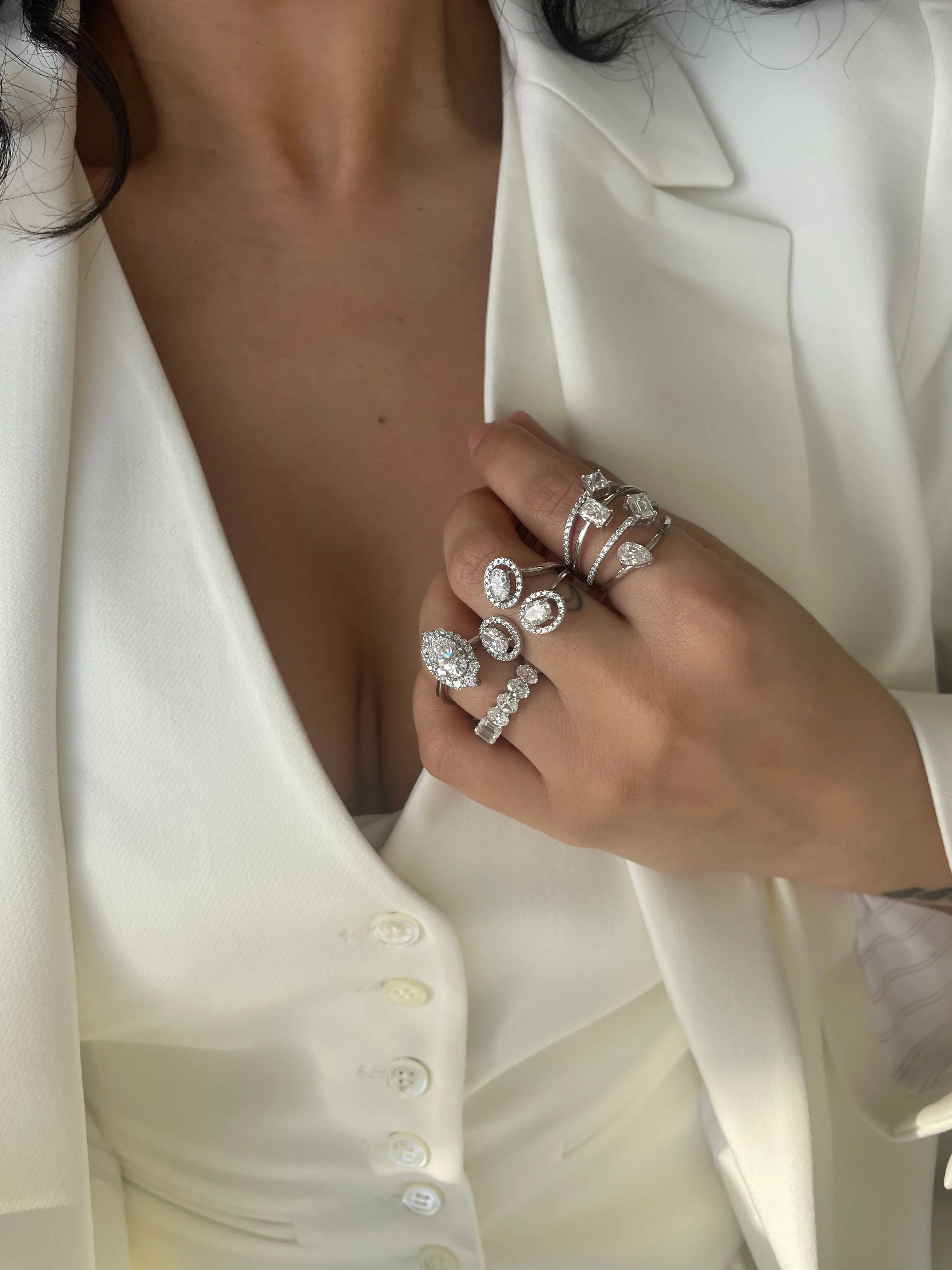 Multi Stone and Band Ring | 2 ct LAB Diamond sold by Meira T product image thumbnail 2